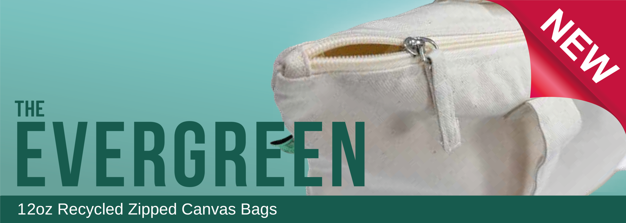 The Evergreen 12oz Zipped Recycled Canvas Bag
